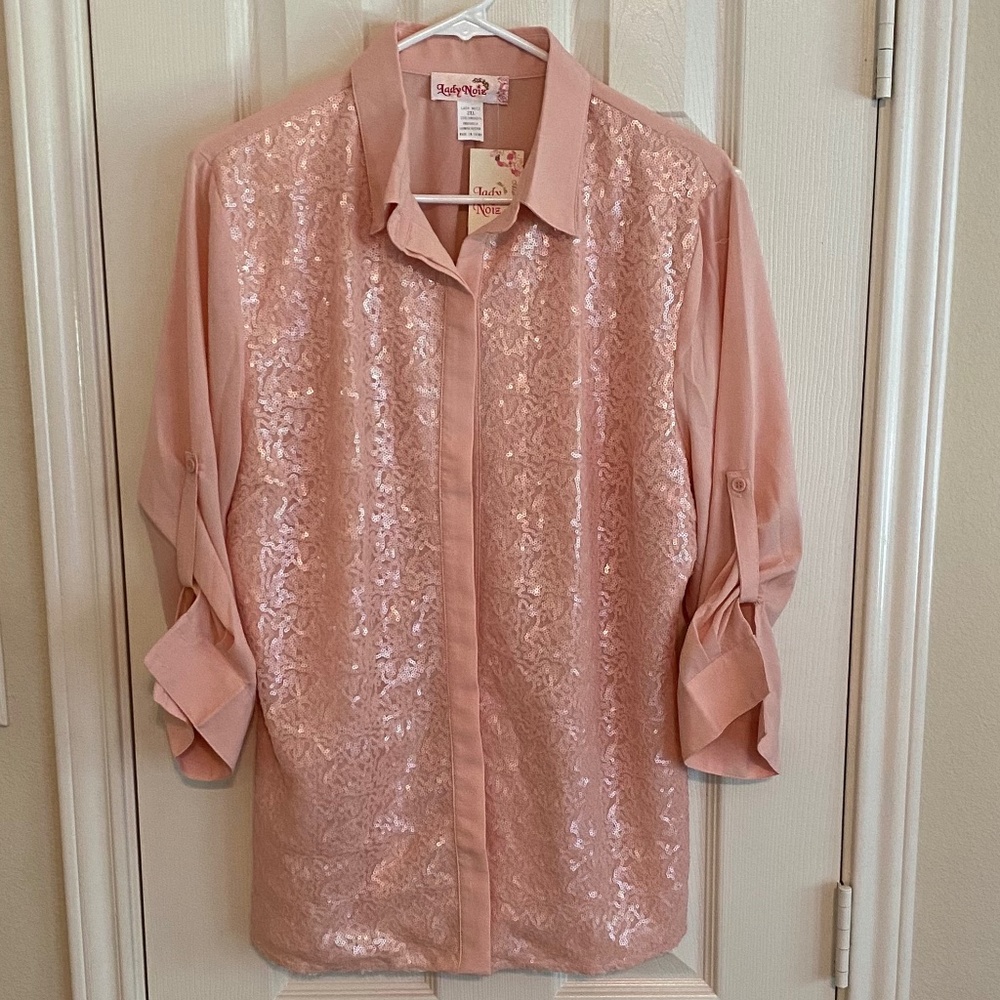 Lady Noiz Sequined Blouse NWT